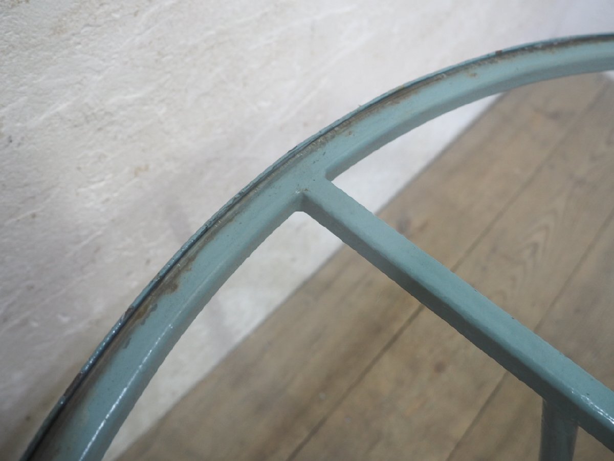 taI0450*⑤ диаметр 89cm*gala Stop * железный рама. большой раунд стол * стол экспозиция шт. круг обеденный Cafe сад Vintage R.