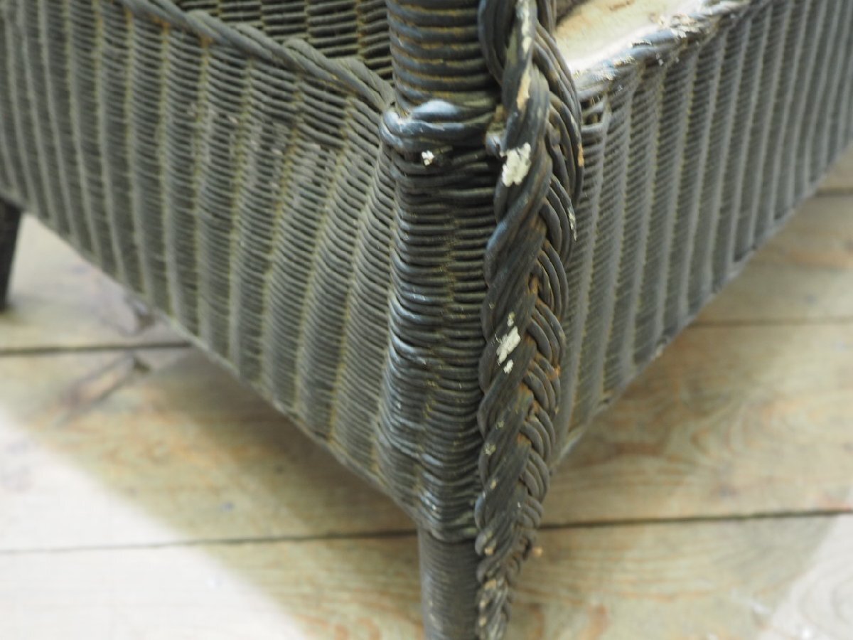 タ荷X1994◆フランスヴィンテージ◆素敵な籐のラブソファー◆仏国 ラタン 椅子 イス アームチェア 2人掛け 2P カフェ アンティークR(ヤD)松_画像7