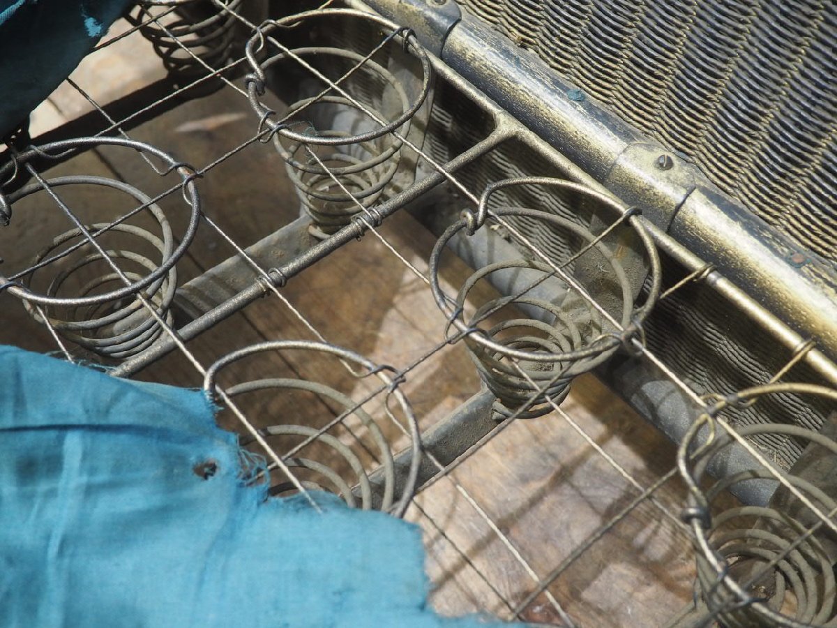 タ荷X1994◆フランスヴィンテージ◆素敵な籐のラブソファー◆仏国 ラタン 椅子 イス アームチェア 2人掛け 2P カフェ アンティークR(ヤD)松_画像6