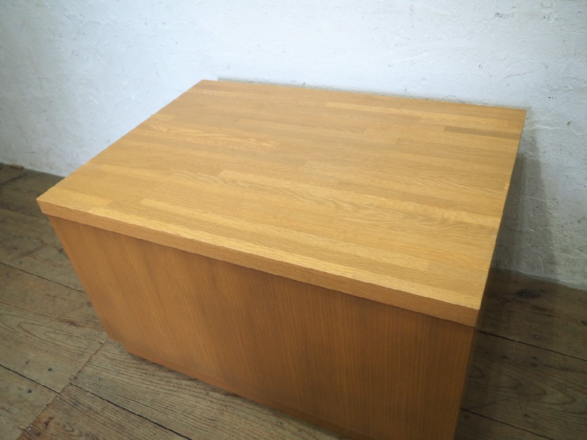 タ荷H0069◆④H45,5×W72×D51,5(cm)◆アジャスター付き◆シンプルなデザインの木製陳列台◆飾り棚 展示台 ラック ローボードL(ヤB)松_画像2