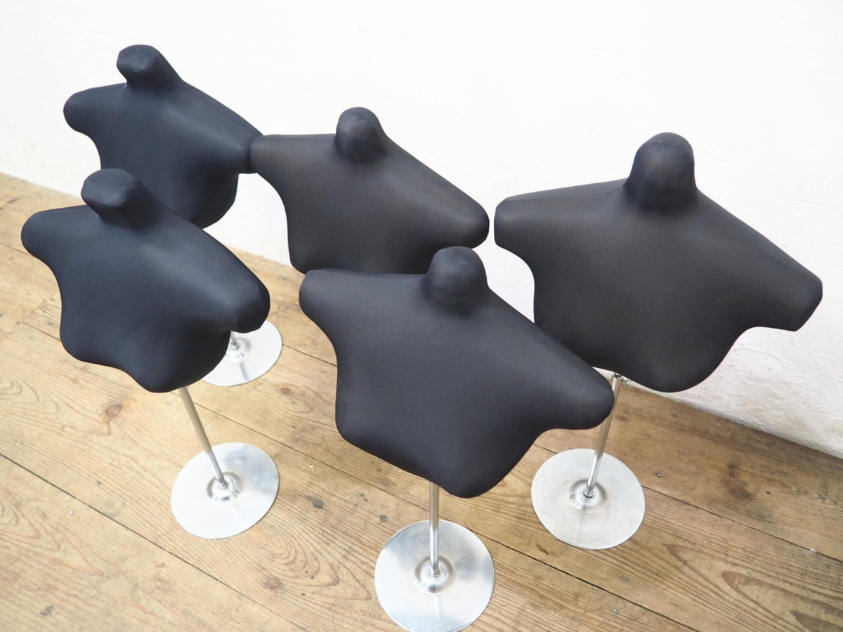 タZ0759◆①5台セット◆ビンテージ◆小振りな古い鉄脚トルソー◆マネキン アパレル アトリエ 撮影スタジオ 裁縫 創作 レトロ デザインM笹4_画像2