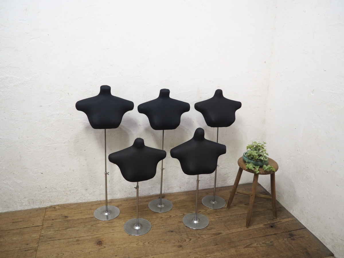 タZ0759◆①5台セット◆ビンテージ◆小振りな古い鉄脚トルソー◆マネキン アパレル アトリエ 撮影スタジオ 裁縫 創作 レトロ デザインM笹4_画像7