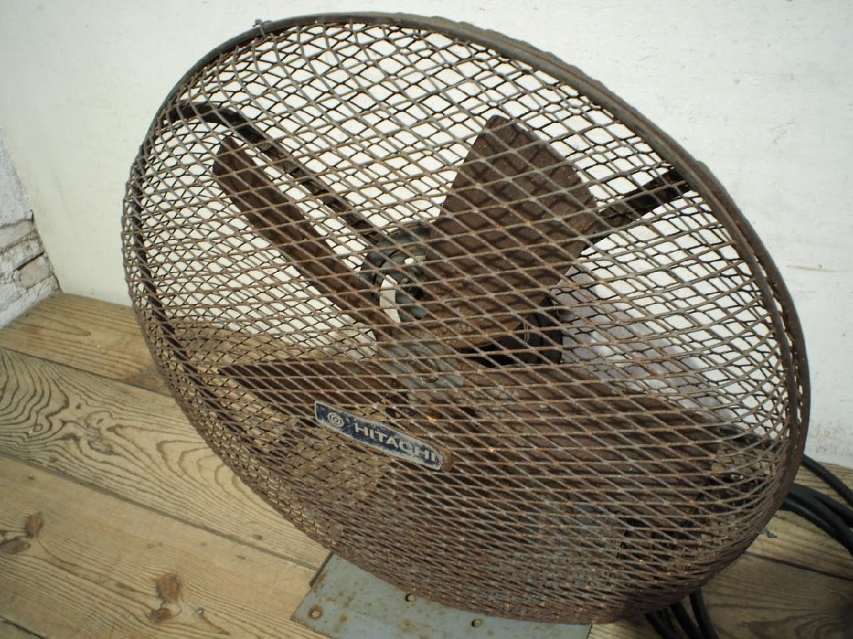 ta груз F0740* диаметр 54cm* Vintage * подлинная вещь. ретро старый металлический. вентилятор * Hitachi промышленность серия вентилятор вытяжной вентилятор вентилятор железный HITACHI K(yaB).4