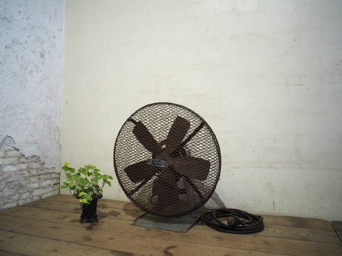 ta груз F0740* диаметр 54cm* Vintage * подлинная вещь. ретро старый металлический. вентилятор * Hitachi промышленность серия вентилятор вытяжной вентилятор вентилятор железный HITACHI K(yaB).4