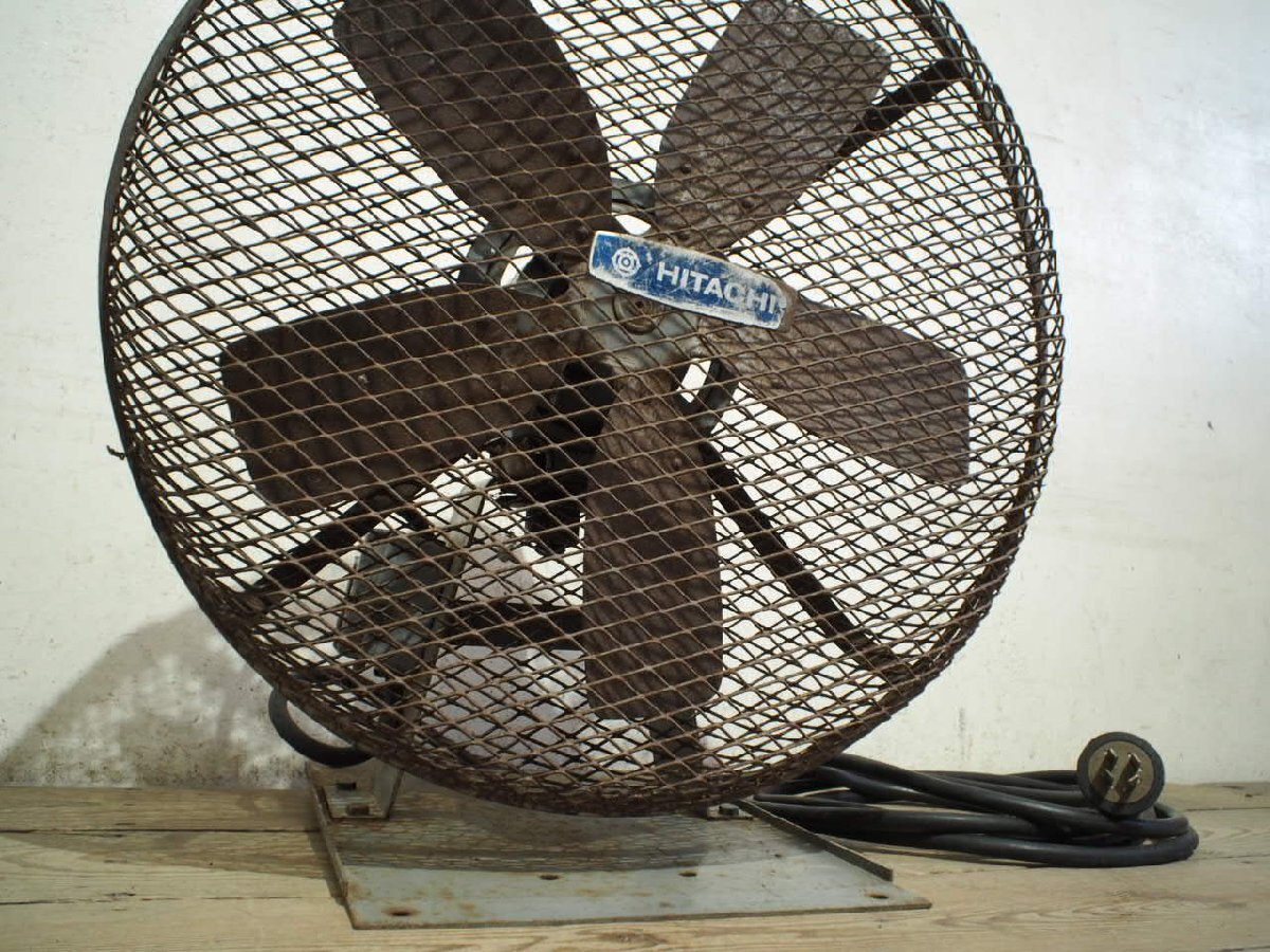 ta груз F0740* диаметр 54cm* Vintage * подлинная вещь. ретро старый металлический. вентилятор * Hitachi промышленность серия вентилятор вытяжной вентилятор вентилятор железный HITACHI K(yaB).4