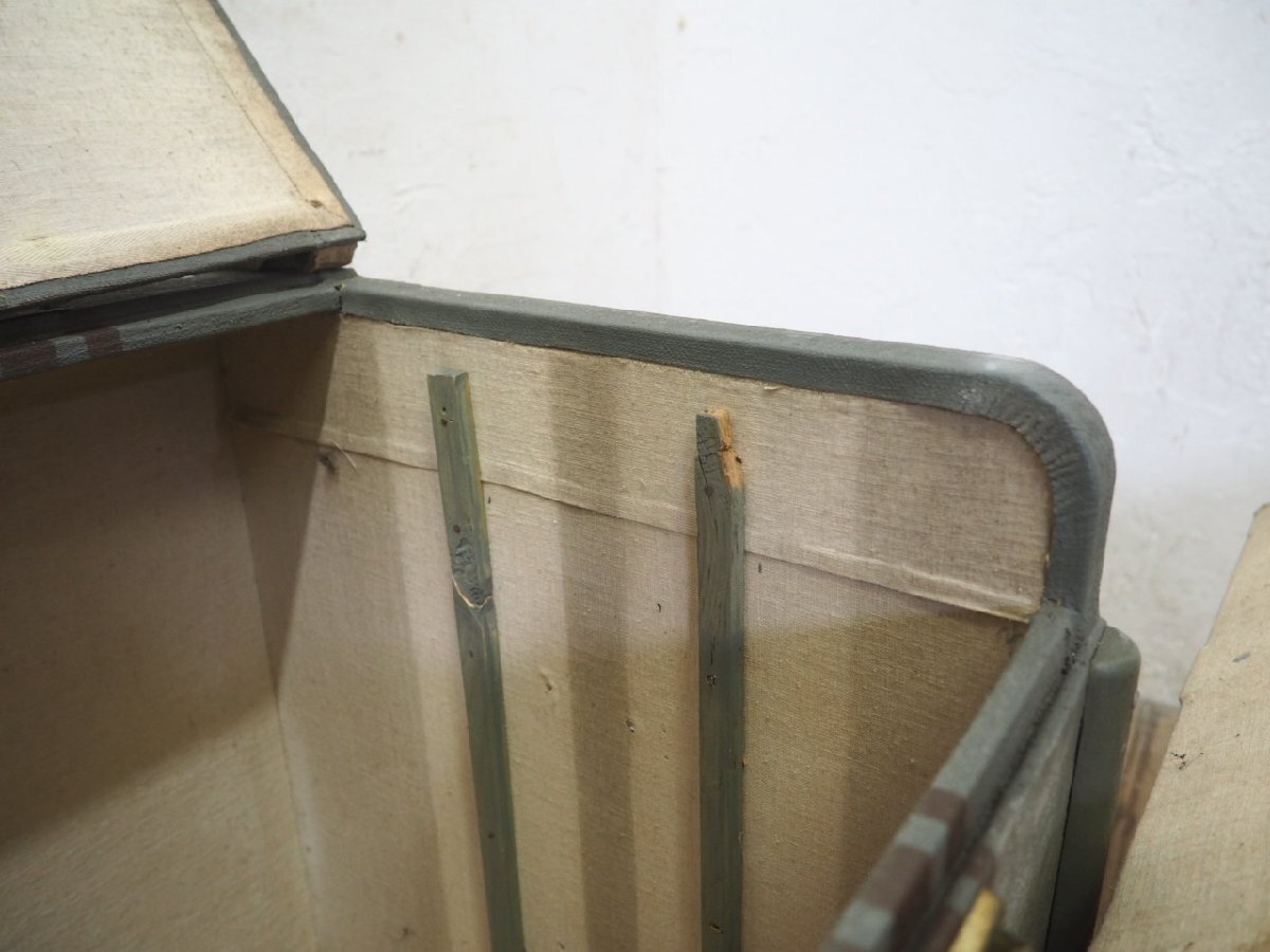 taP0986*H43×W85×D50(cm)* античный * нет .. тест ... большой багажник *. павильон кейс для хранения центральный стол retro произведение искусства L.4