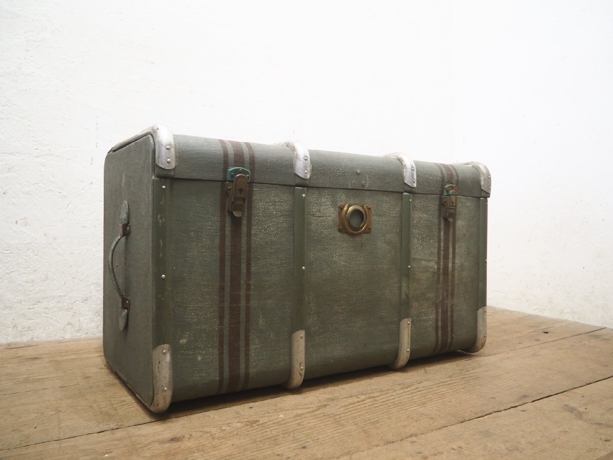 taP0986*H43×W85×D50(cm)* античный * нет .. тест ... большой багажник *. павильон кейс для хранения центральный стол retro произведение искусства L.4