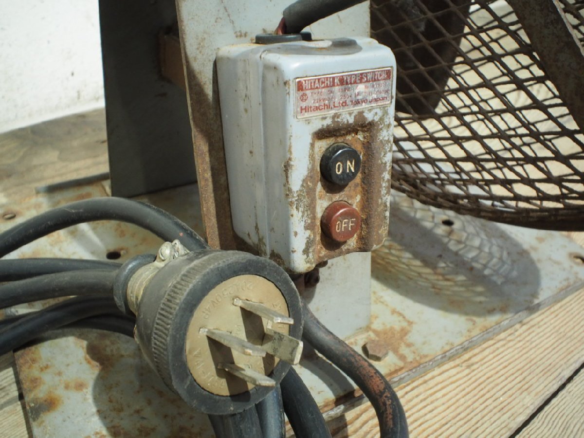 ta груз F0740* диаметр 54cm* Vintage * подлинная вещь. ретро старый металлический. вентилятор * Hitachi промышленность серия вентилятор вытяжной вентилятор вентилятор железный HITACHI K(yaB).4