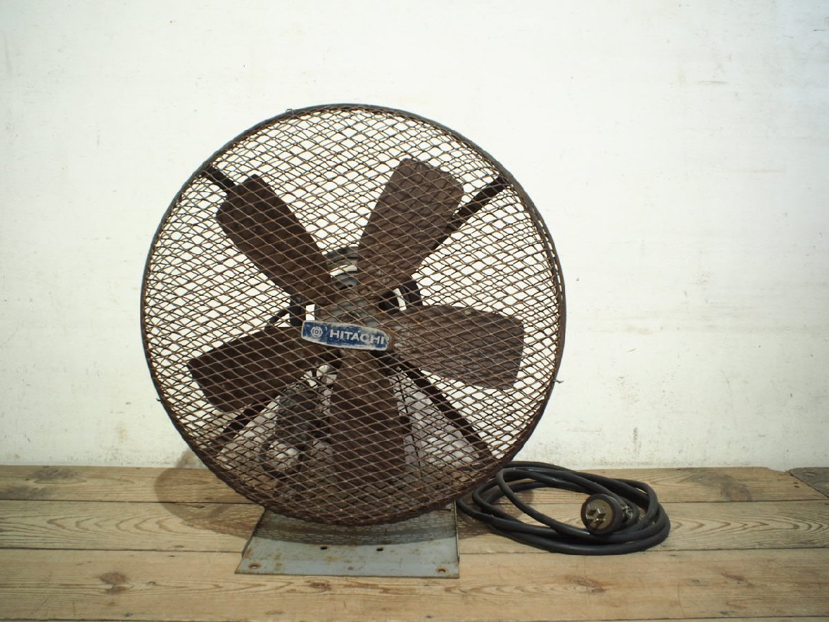 ta груз F0740* диаметр 54cm* Vintage * подлинная вещь. ретро старый металлический. вентилятор * Hitachi промышленность серия вентилятор вытяжной вентилятор вентилятор железный HITACHI K(yaB).4