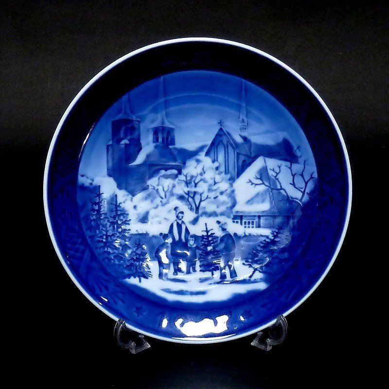 J34[ROYAL COPENHAGEN] Royal Copenhagen year plate 1989 год 1991 год 1997 год 2001 год 4 шт. комплект б/у товар 