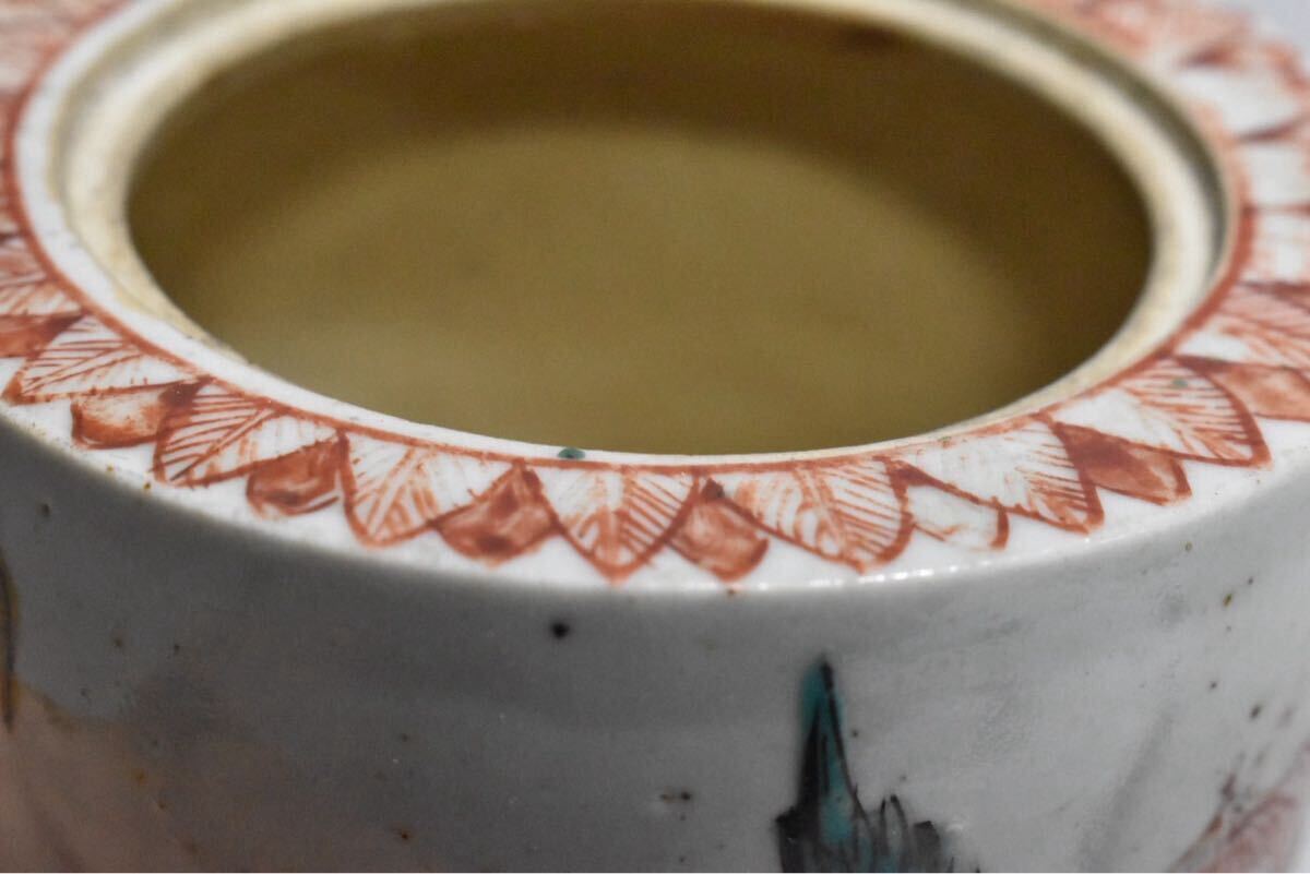 【英】A1219 時代 古九谷銀火舎香炉 日本美術 九谷焼 色絵 香道具 香爐 骨董品 美術品 古美術 時代品_画像9