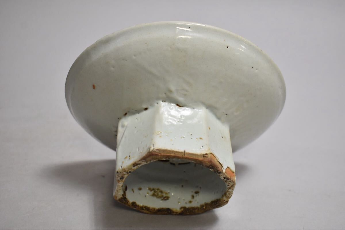 【英】A1235 時代 李朝祭器 中国美術 朝鮮 韓国 高麗 李朝 台鉢 骨董品 美術品 古美術 時代品 ss_画像5