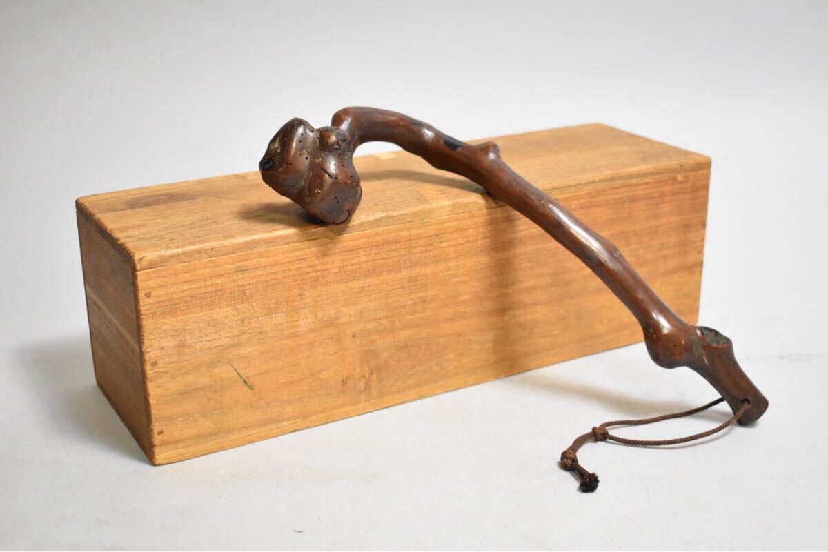 【英】A1254 時代 木彫如意 L32㎝ 中国美術 朝鮮 仏教美術 法具 置物 木製 彫刻 骨董品 美術品 古美術 時代品 ss_画像1