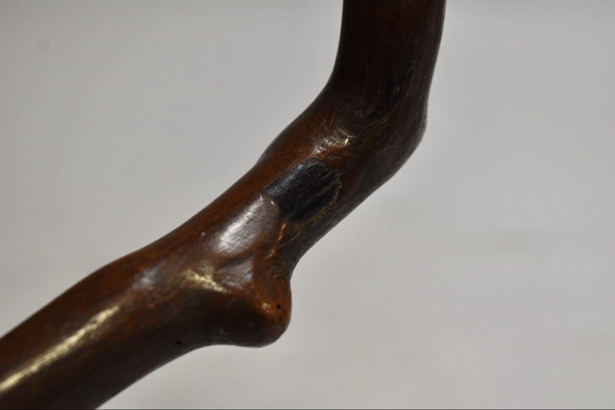 【英】A1254 時代 木彫如意 L32㎝ 中国美術 朝鮮 仏教美術 法具 置物 木製 彫刻 骨董品 美術品 古美術 時代品 ss_画像9