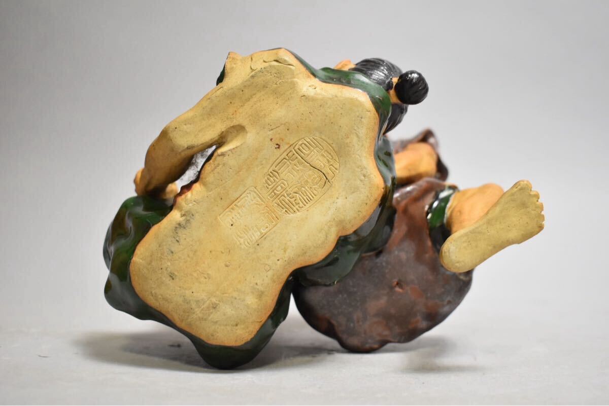 【英】A1273 石黒香香 隅田川焼相撲人形 日本美術 隅田焼 力士像 置物 骨董品 美術品 古美術 _画像7