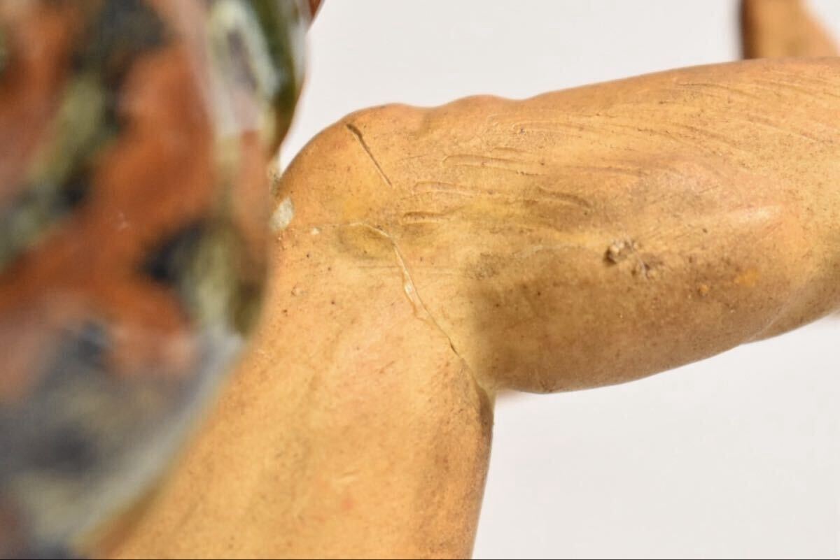 【英】A1273 石黒香香 隅田川焼相撲人形 日本美術 隅田焼 力士像 置物 骨董品 美術品 古美術 _画像9