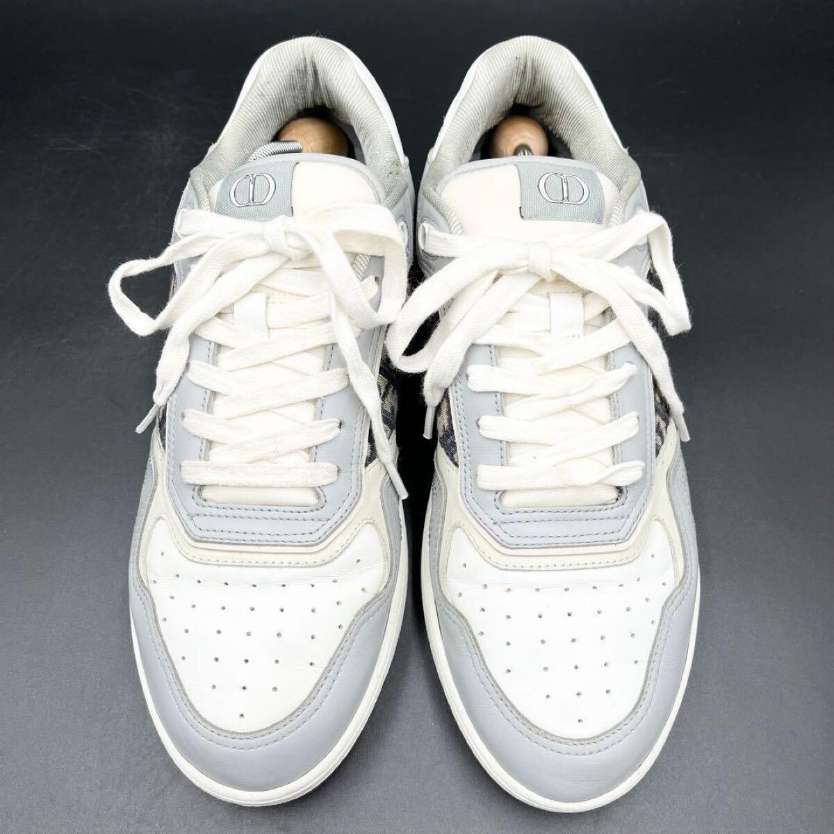 1円 【美品】 Christian Dior クリスチャンディオール B27 オブリーク ジャカード サイドロゴ メンズ スニーカー シューズ 靴 29cm相当_画像4