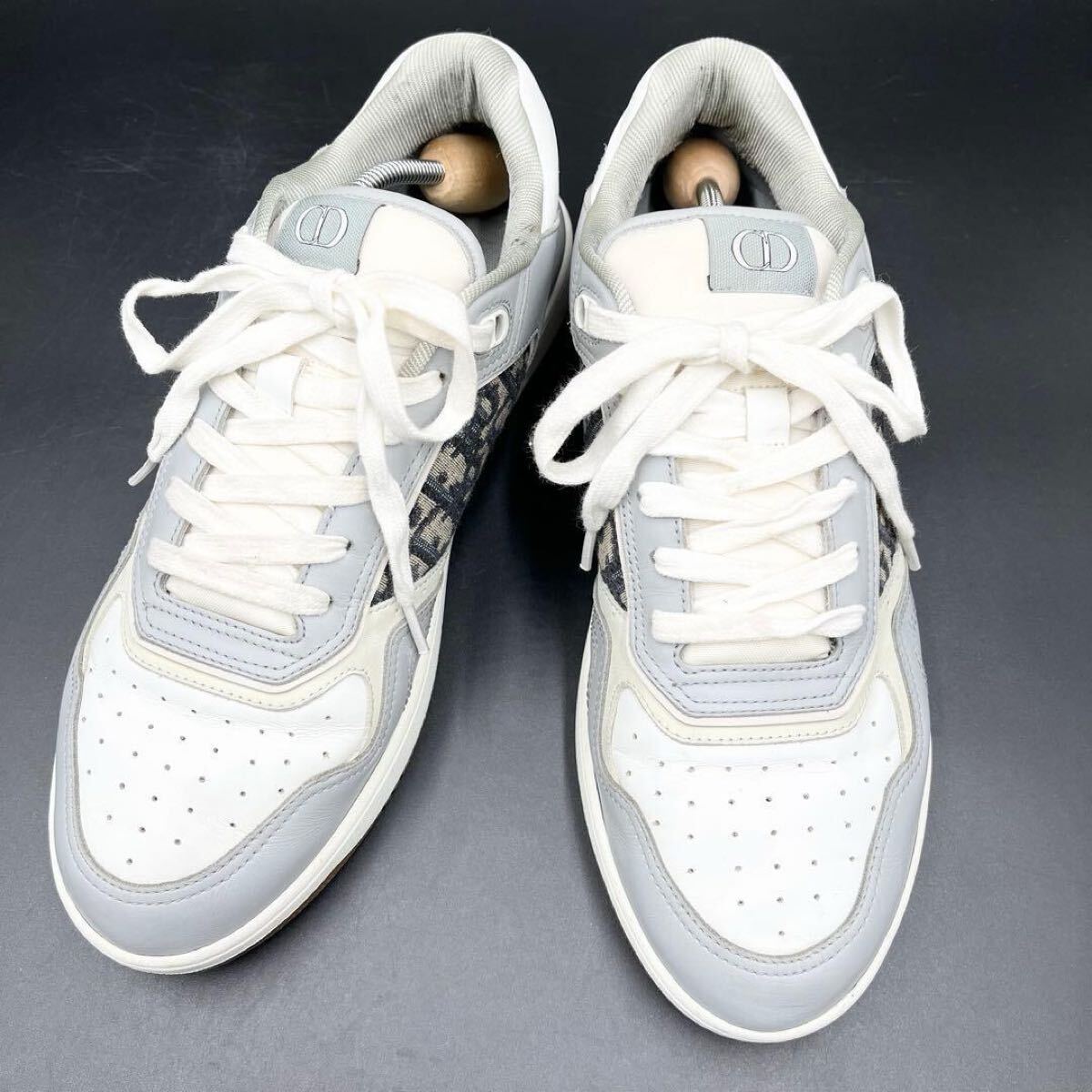 1円 【美品】 Christian Dior クリスチャンディオール B27 オブリーク ジャカード サイドロゴ メンズ スニーカー シューズ 靴 29cm相当_画像6