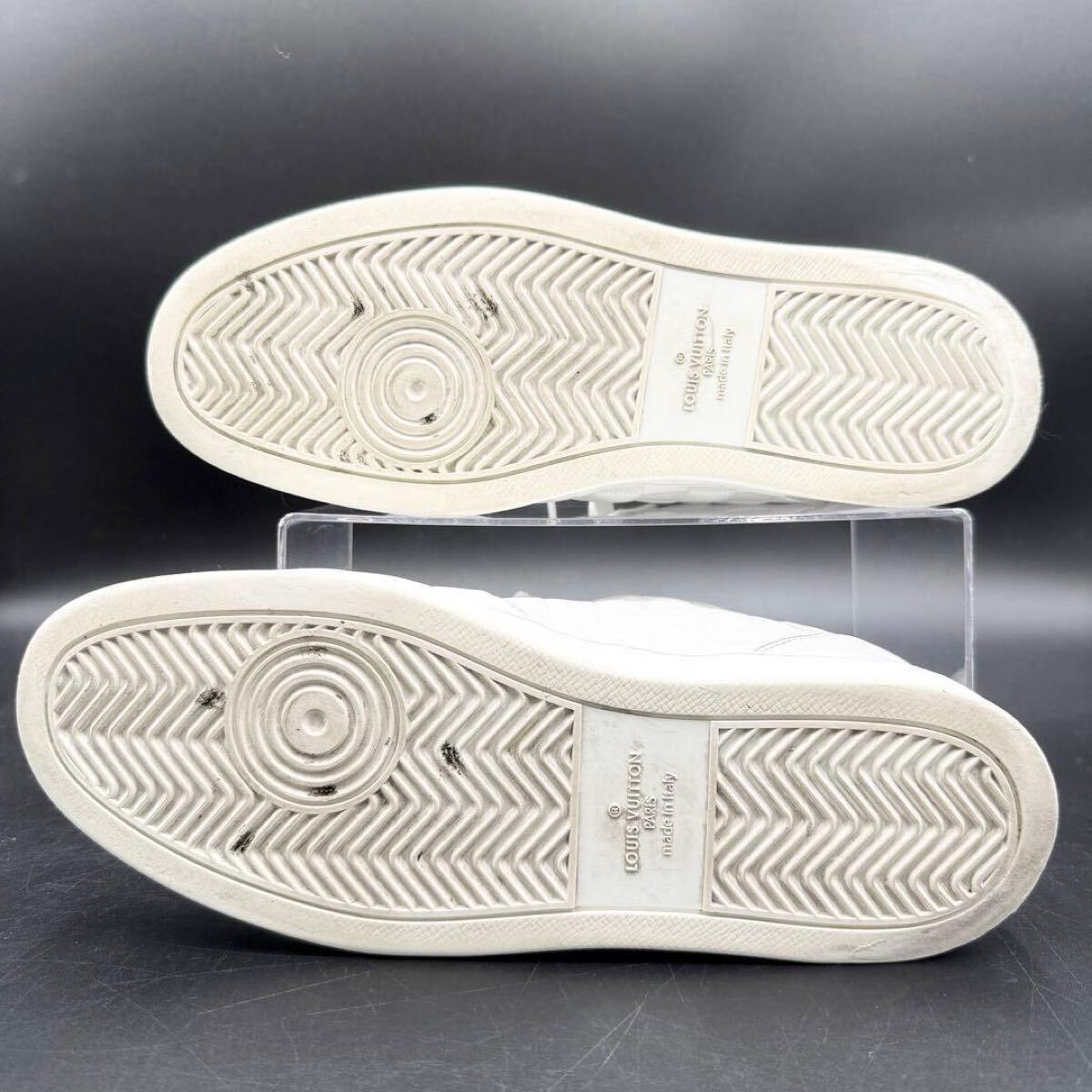 1 иен [ действующий прекрасный товар 24 год производства ] LOUIS VUITTON Louis Vuitton livoli линия Damier LVen Boss мужской спортивные туфли обувь обувь белый 26cm ранг 