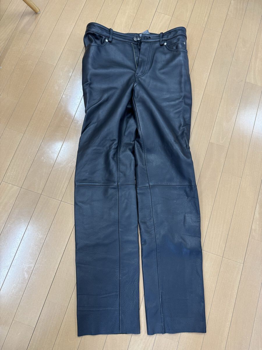 ハーレーダヴィッドソン　レザーパンツ 革パン ストレート　未使用に近い_画像1