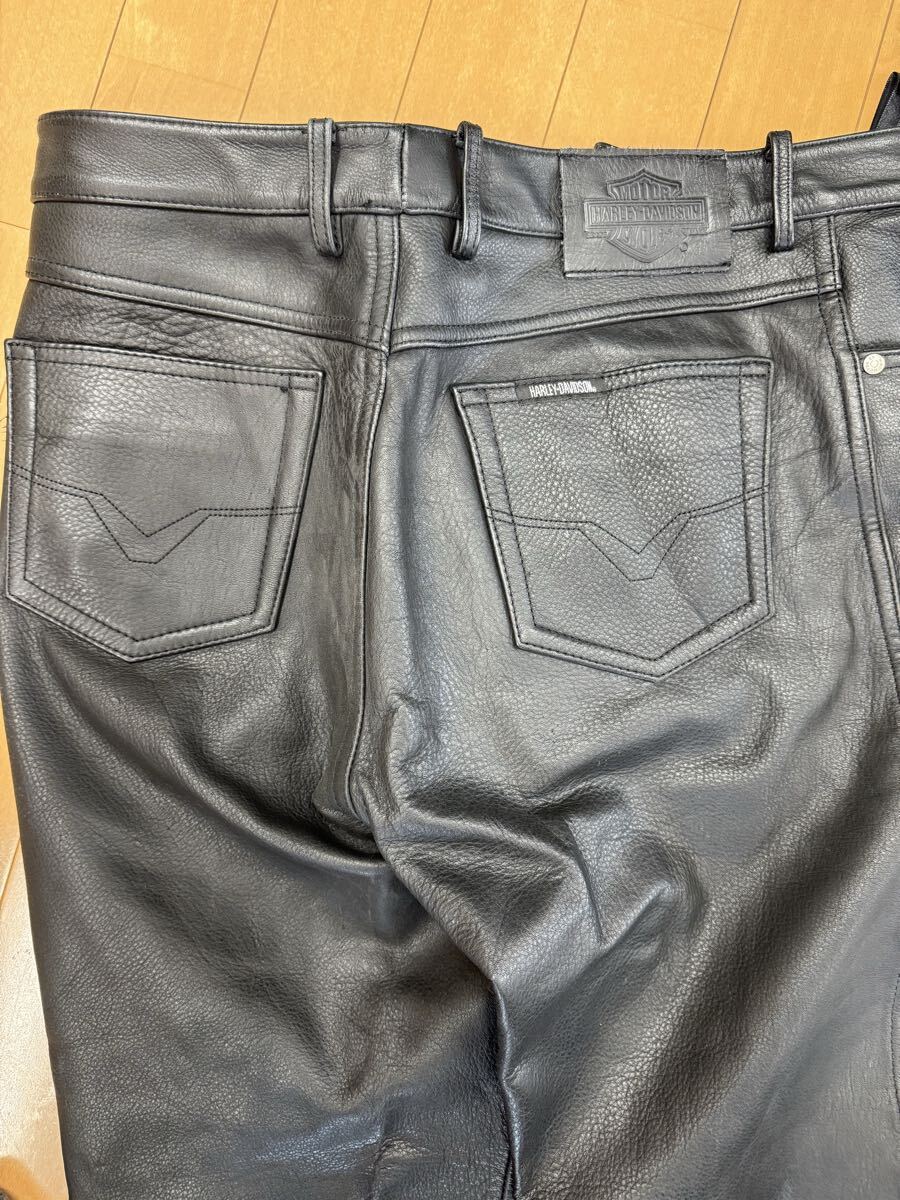 ハーレーダヴィッドソン　レザーパンツ 革パン ストレート　未使用に近い_画像2