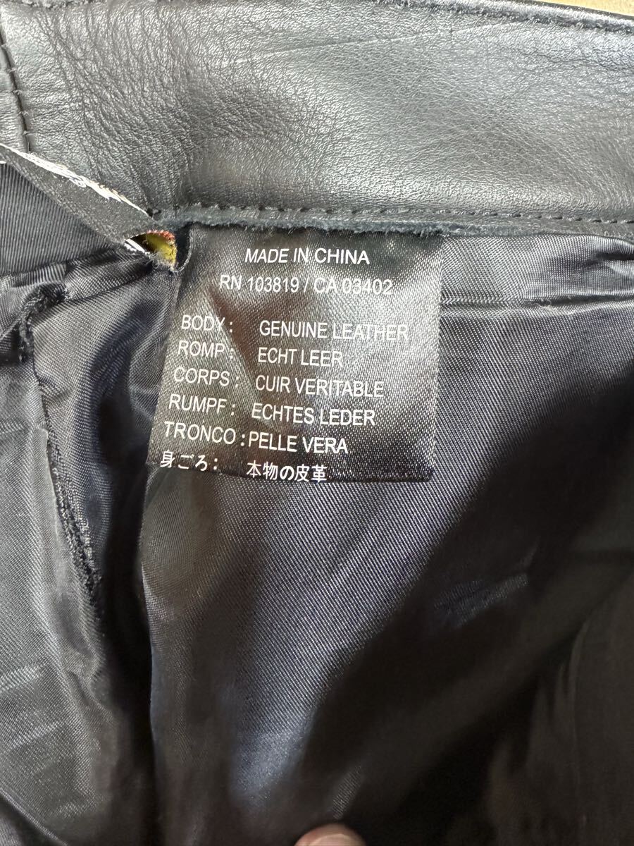 ハーレーダヴィッドソン　レザーパンツ 革パン ストレート　未使用に近い_画像5