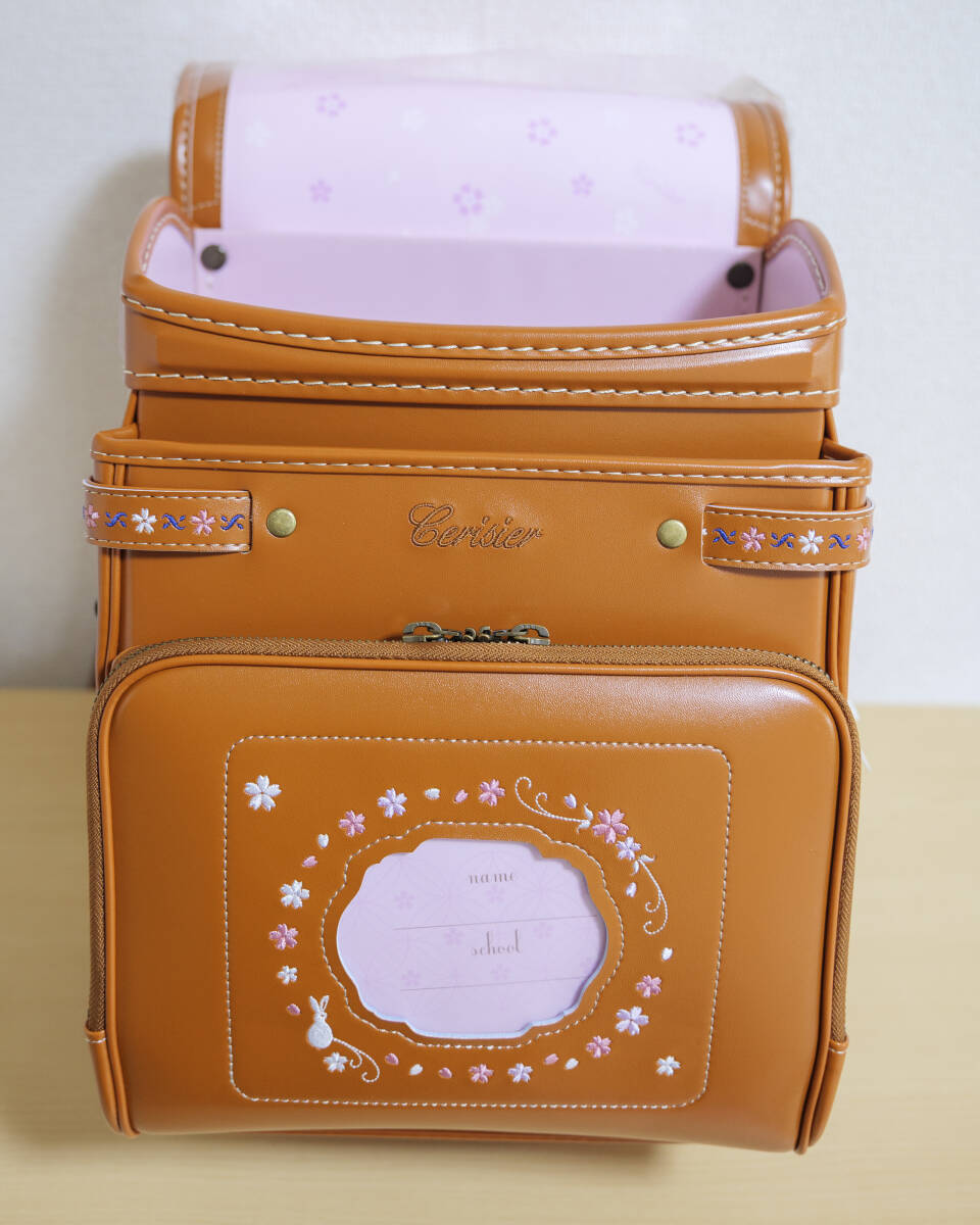 ランドセル 女の子向け スリジエ 桜 Cerisier ライトキャメル 京都ランドセル工房 開封のみ未使用_画像5