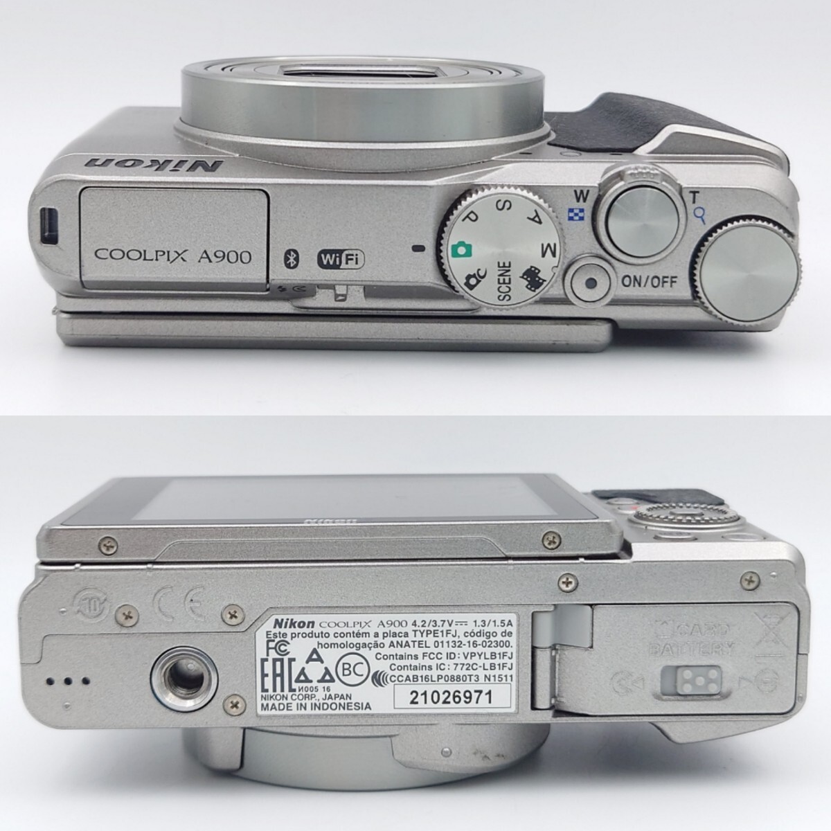 [KE1127-1] Nikon COOLPIX A900 темно синий teji4K NIKOKOR 35× WIDE OPTICAL ZOOM ED VR 4.3-151mm коробка с зарядным устройством электризация простой рабочее состояние подтверждено 