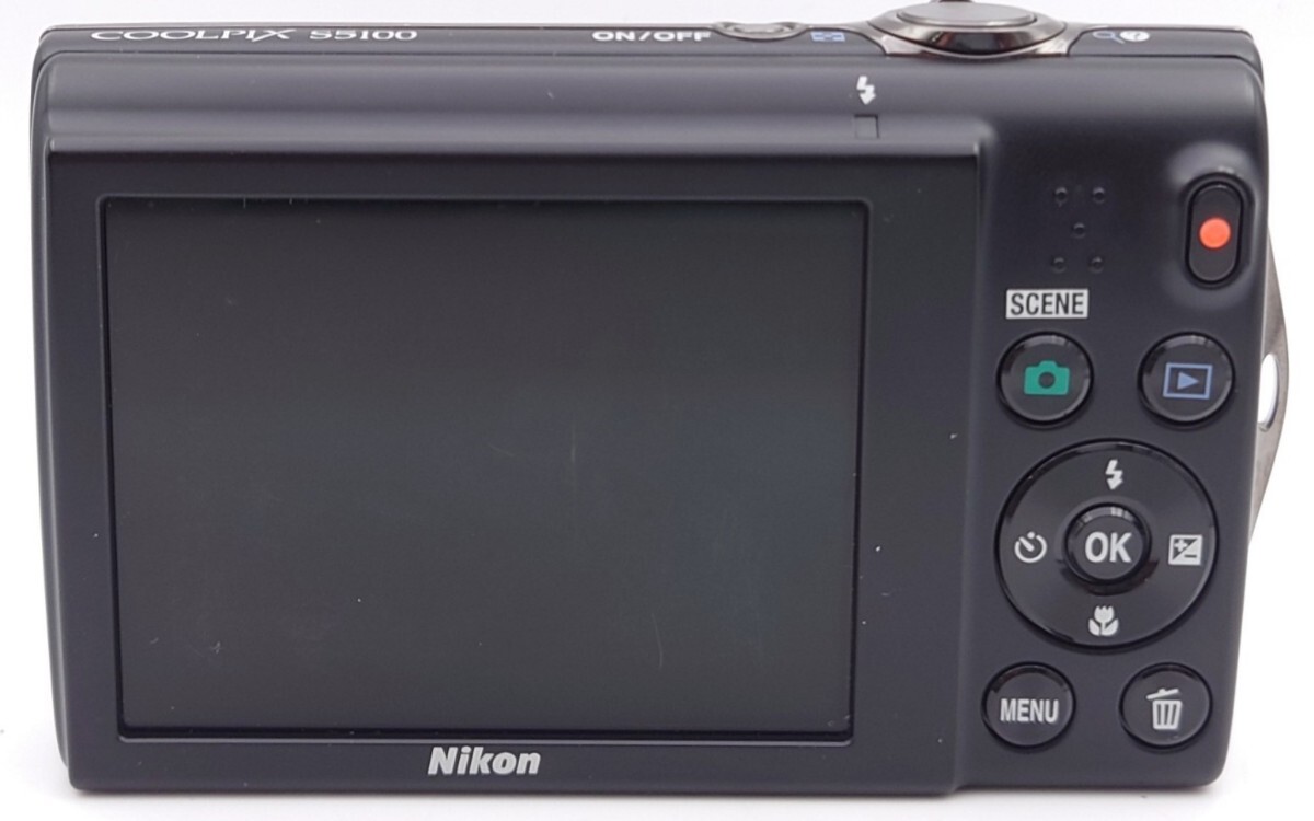 [KE1123] Nikon COOLPIX S5100 темно синий teji черный 5× WIDE OPTICAL ZOOM VR 5.0-25.0mm 1:2.7-6.6 с зарядным устройством электризация простой рабочее состояние подтверждено 