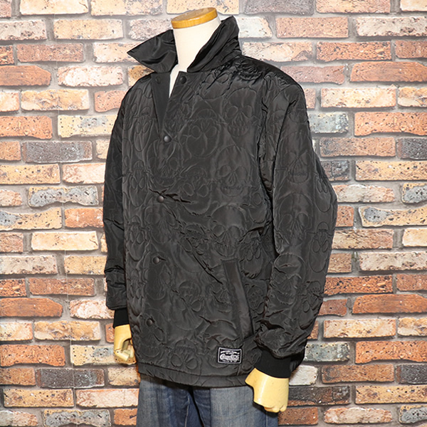 【M】CREAM SODA クリームソーダ CS ドクロキルトジャケット BLACK PD25BL-01BLACK キルティングジャケット コーチジャケット _画像2