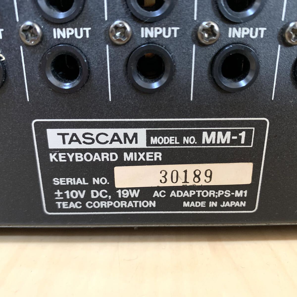 【比較的美品、動作品】TASCAM MM-1 キーボードミキサー アナログミキサー 20チャンネル アダプター付き/タスカム_画像7
