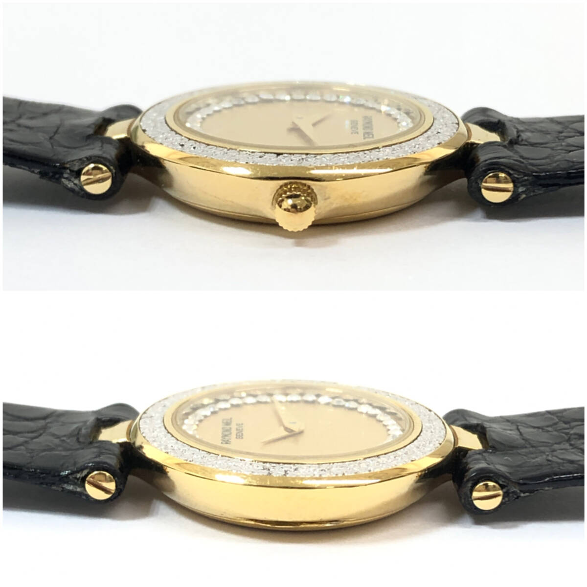 1 иен ~ работа RAYMOND WELL GENEVE Raymond Will 5844 женский QZ 18K GOLD ELECTRO PLATED