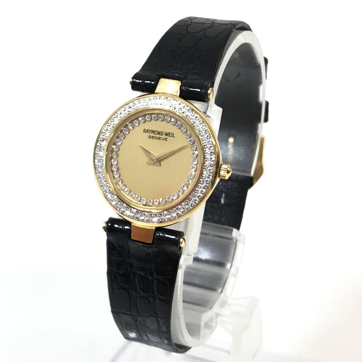 1 иен ~ работа RAYMOND WELL GENEVE Raymond Will 5844 женский QZ 18K GOLD ELECTRO PLATED