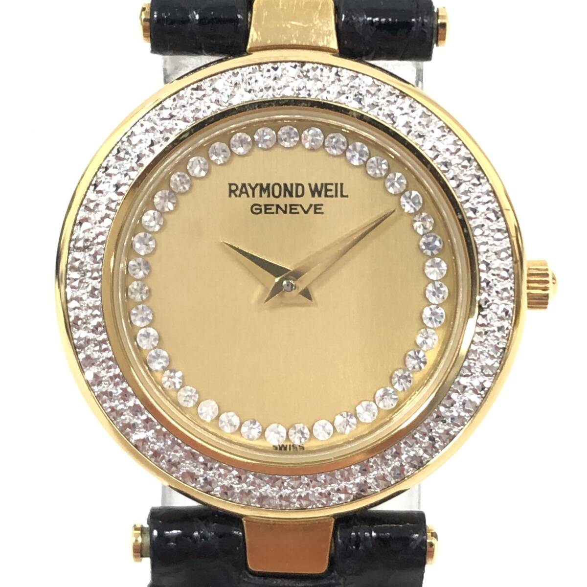 1 иен ~ работа RAYMOND WELL GENEVE Raymond Will 5844 женский QZ 18K GOLD ELECTRO PLATED