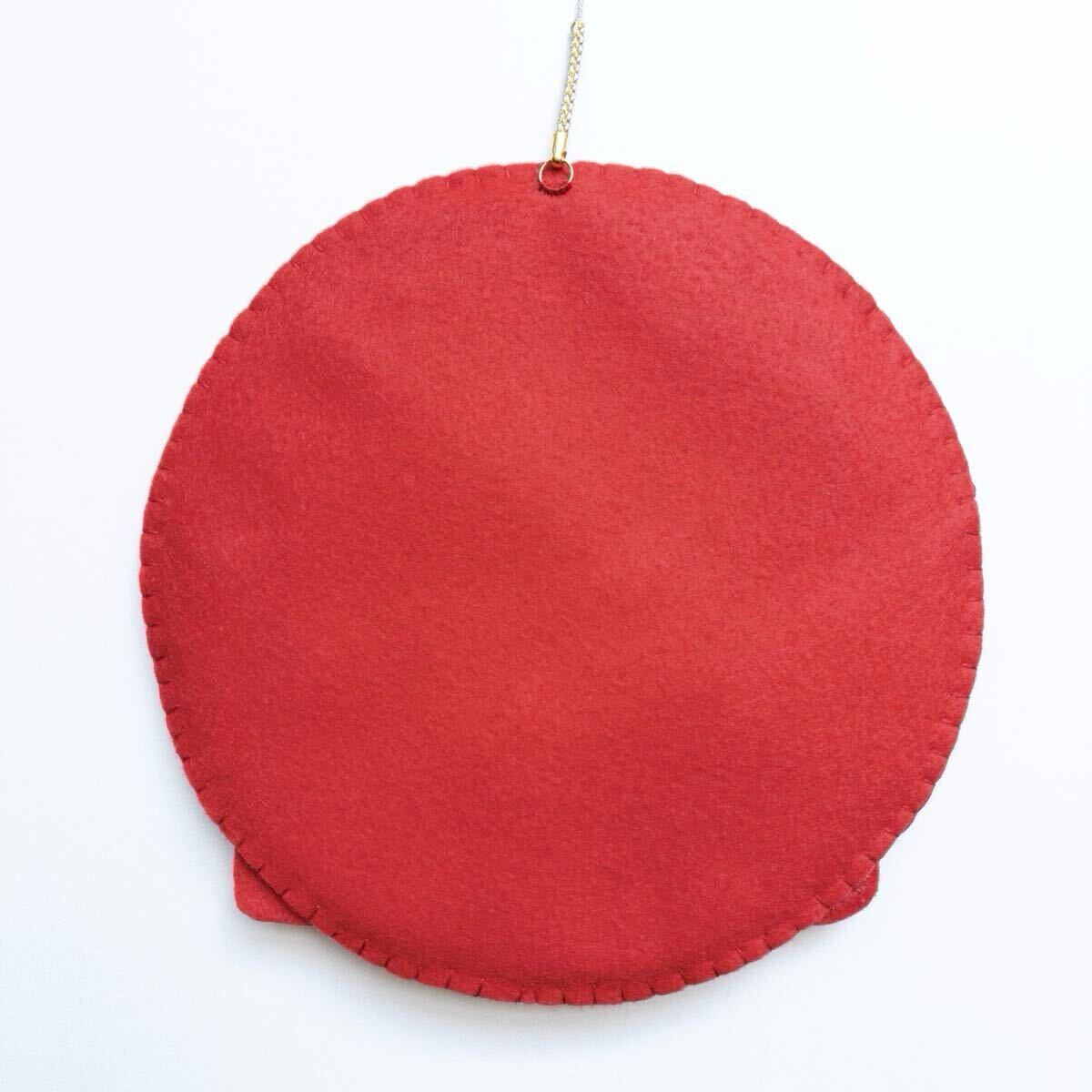 ハンドメイド フェルト リース お正月 壁飾り 迎春_画像4