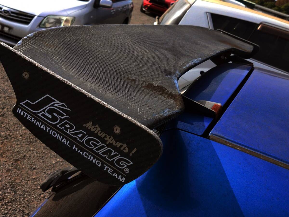 フィットGD3外し　ジェイズレーシング J's RACING3D GTウイング　カーボン製【中古】_画像1