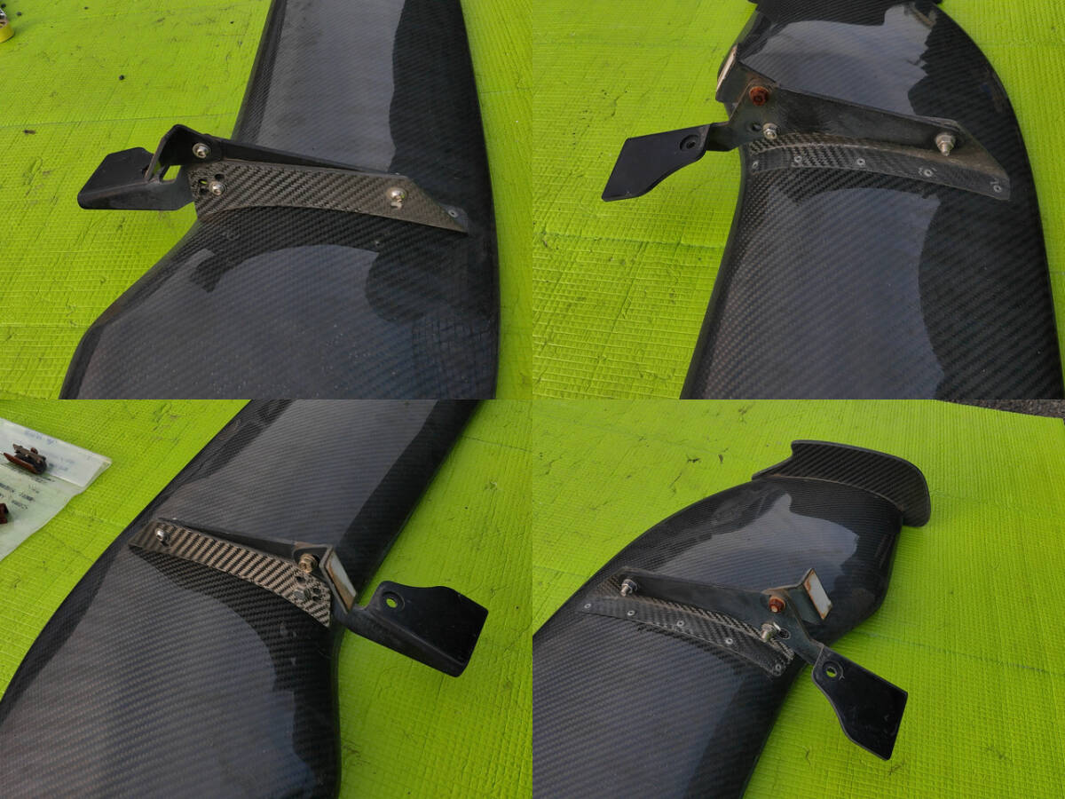 フィットGD3外し　ジェイズレーシング J's RACING3D GTウイング　カーボン製【中古】_画像9
