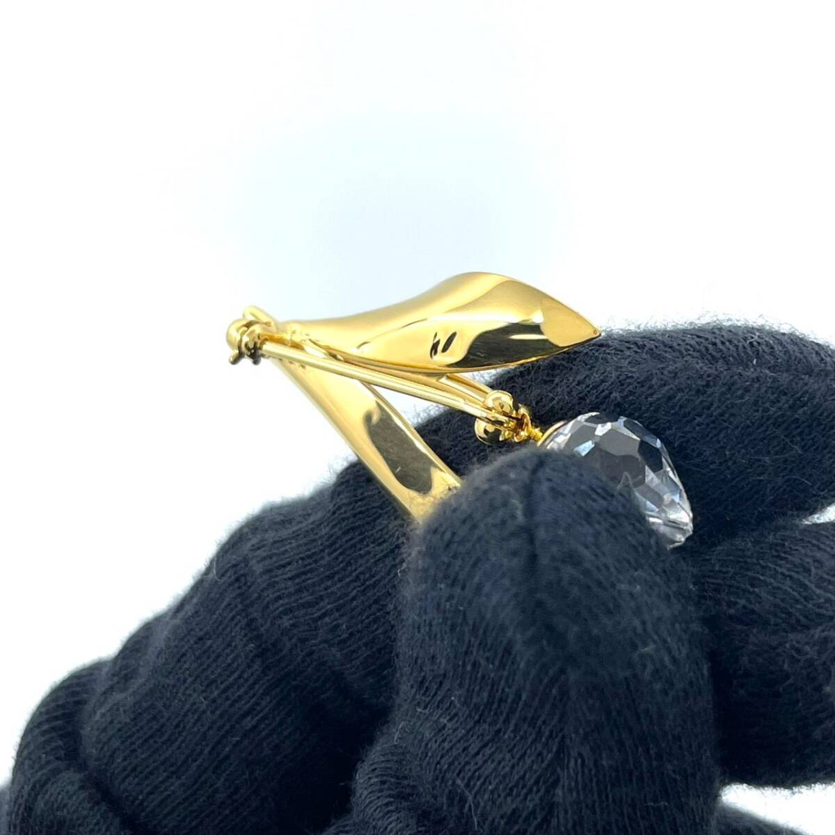 * редкостный 3 пункт роскошный комплект *SWAROVSKI Swarovski брошь Gold crystal цветок цветок роза тюльпан с ящиком стандартный товар букетик 