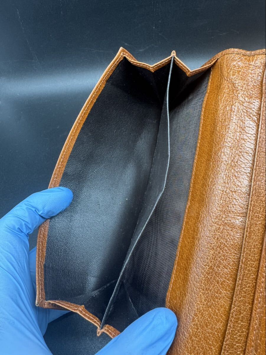 GUCCI GGキャンバス 長財布 ブラウン　箱　ショッパー_画像6