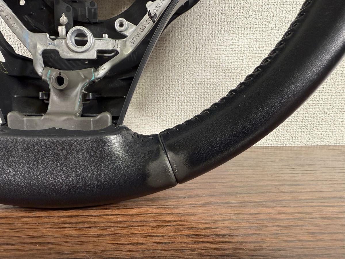 トヨタ ノア ヴォクシー エスクァイア ハリアー等 純正 ステアリング ハンドル 黒木目 ウッド レザー GS120-05930 0104R71116_画像5