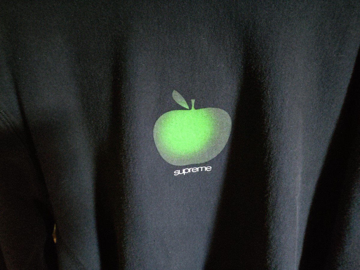 希少XL　Supreme 19SS Apple hooded パーカー　BLACK アップル_画像2