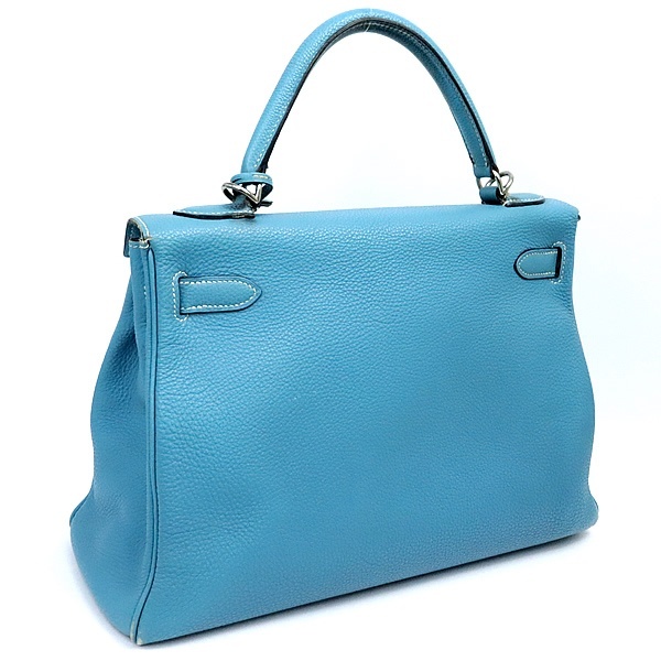 【広尾店】 HERMES エルメス ケリー32 2WAYバッグ トゴ ブルージーン □K刻印(2007年)SV金具 【17531】_画像2