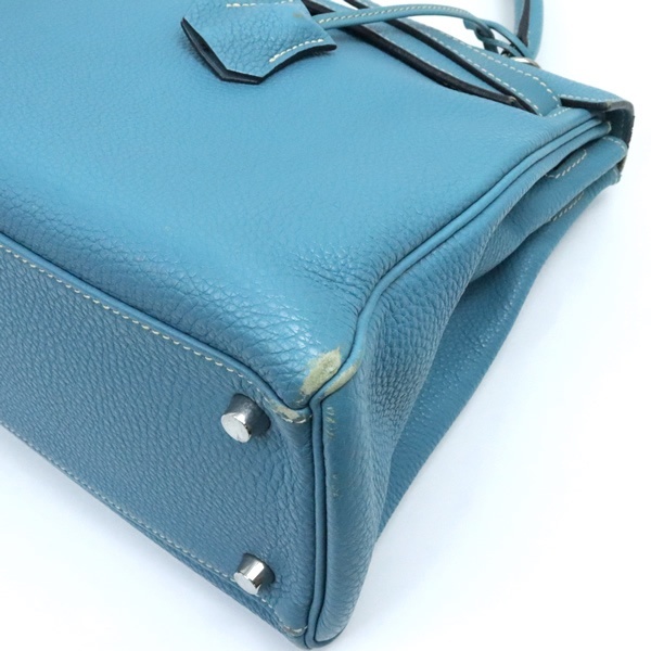 【広尾店】 HERMES エルメス ケリー32 2WAYバッグ トゴ ブルージーン □K刻印(2007年)SV金具 【17531】_画像3
