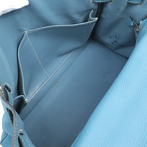 【広尾店】 HERMES エルメス ケリー32 2WAYバッグ トゴ ブルージーン □K刻印(2007年)SV金具 【17531】_画像6