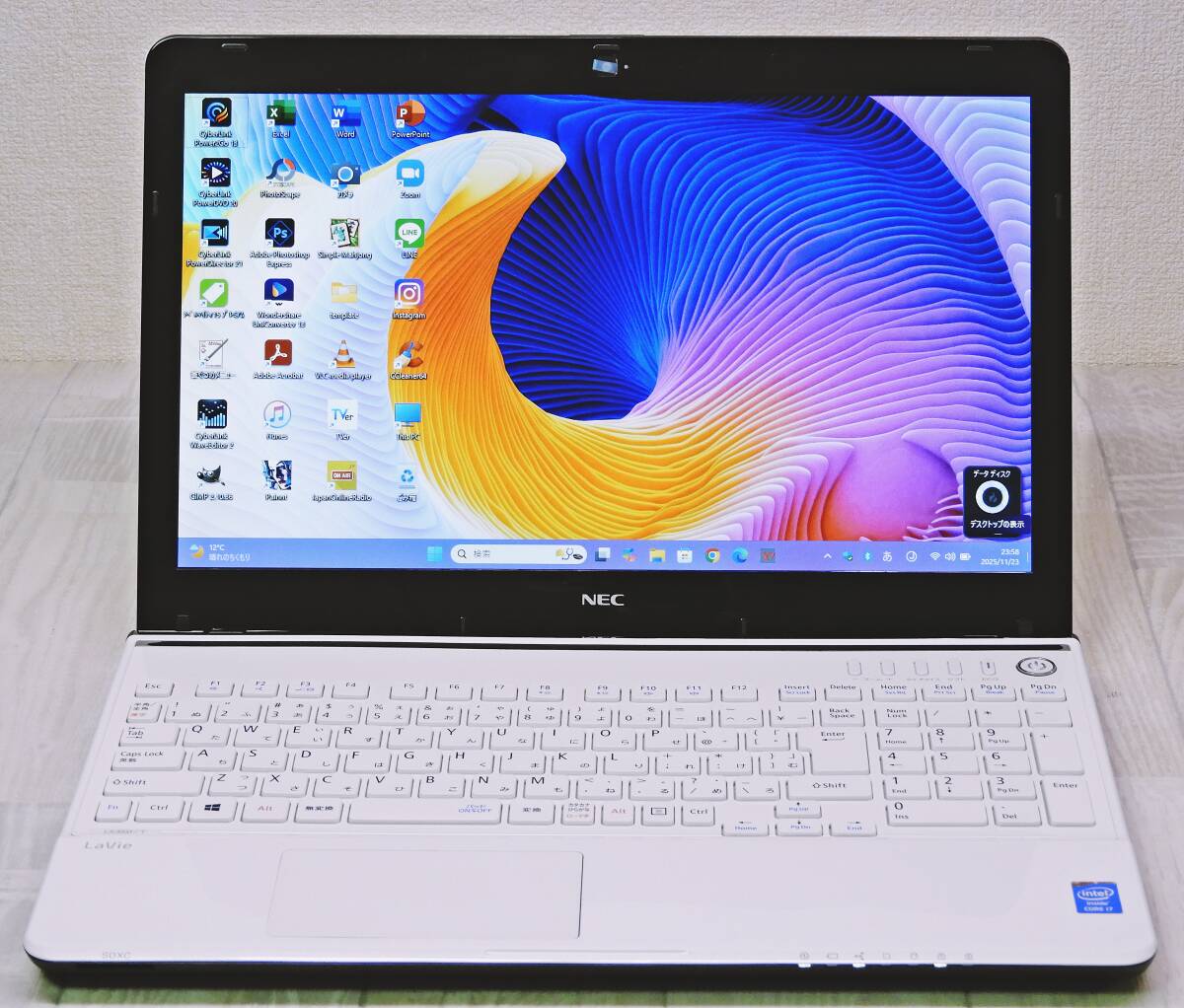 爆速新品SSD512GB+新品メモリ16GB★NEC LaVie ★Win11Pro(Ver25H2)Office2021★WiFi/Bluetooth/Blu-Ray/WEBカメラ/Core i7_画像3
