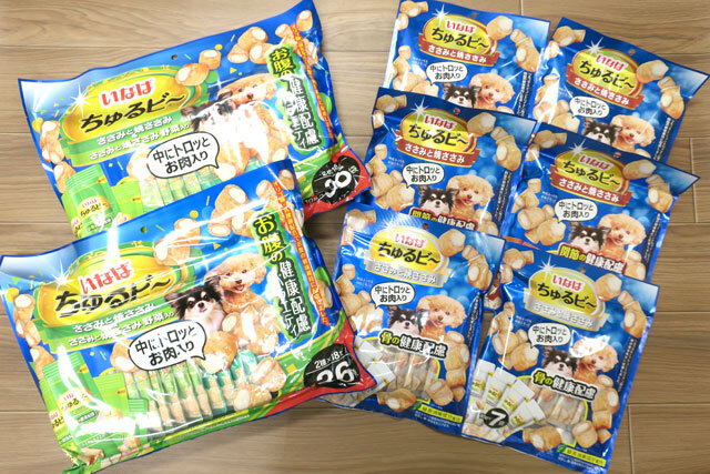 1セット限定・期限11月・いなば 犬用ちゅるビーお腹の健康配慮ささみと焼ささみバラエティなど3種類 10g×合計114本_画像1