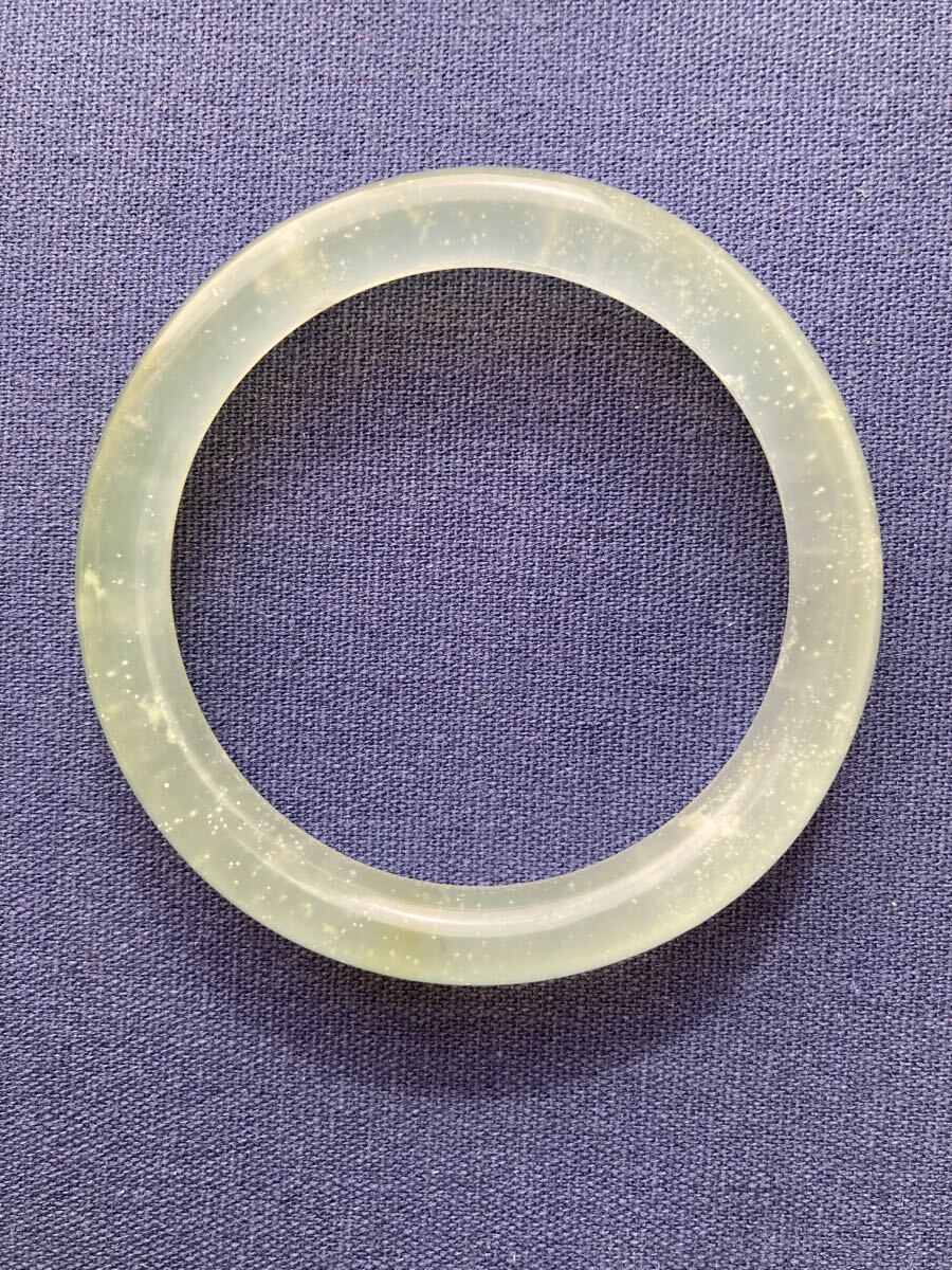 翡翠 バングル 腕輪 ブレスレット 天然石 パワーストーン ヒスイ アクセサリー 中国古美術　約47g_画像1