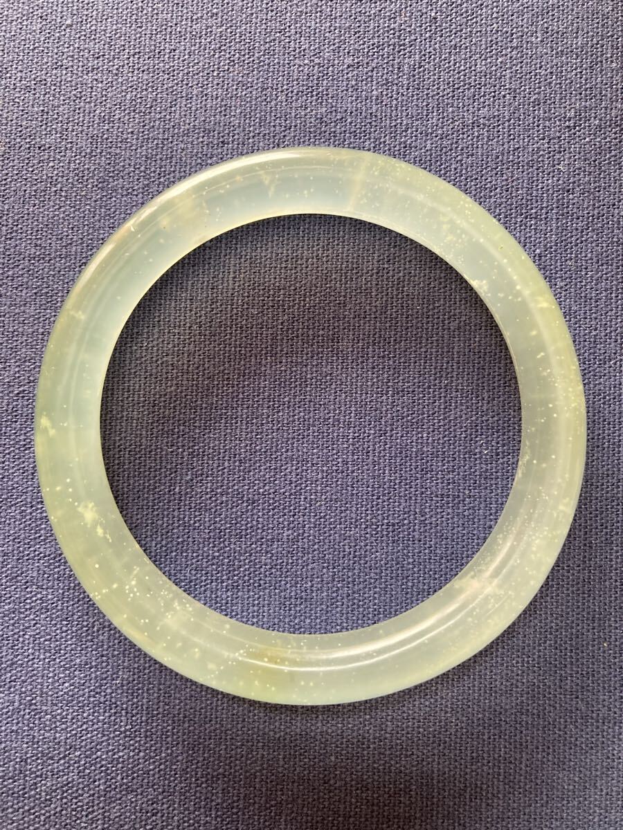 翡翠 バングル 腕輪 ブレスレット 天然石 パワーストーン ヒスイ アクセサリー 中国古美術　約47g_画像2