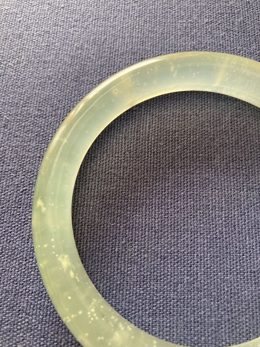 翡翠 バングル 腕輪 ブレスレット 天然石 パワーストーン ヒスイ アクセサリー 中国古美術　約47g_画像3