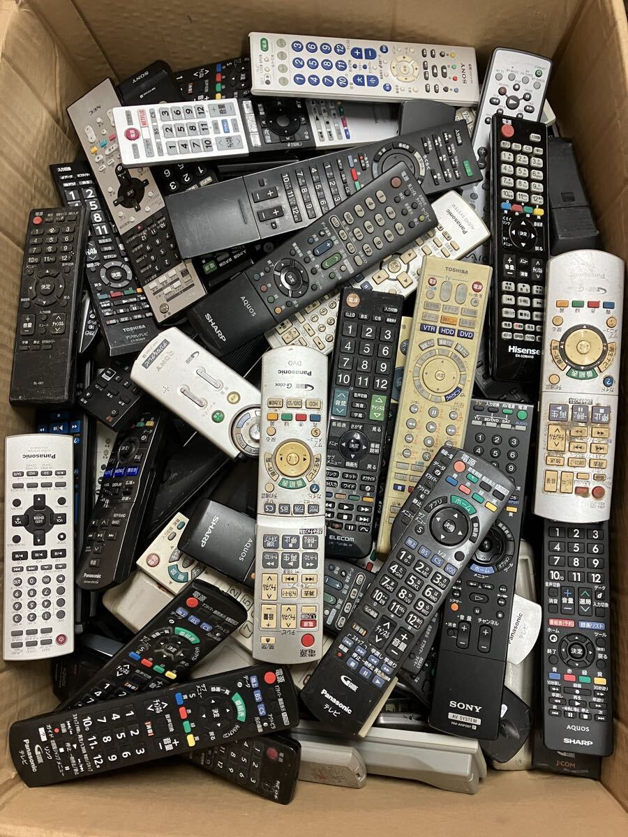 SONY パナソニック シャープ 東芝 三菱 液晶 テレビ ブルーレイ DVD 4色 BD オーディオ リモコン まとめて 大量 約210本程 ②_画像1